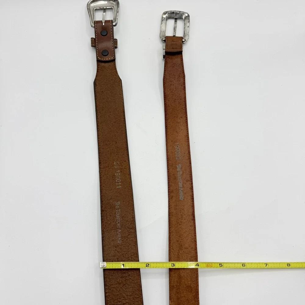 Mens Leather Belt Bundle 5pc L.L. Bean Jos A‎ Bank Territory Ahead Brown 38